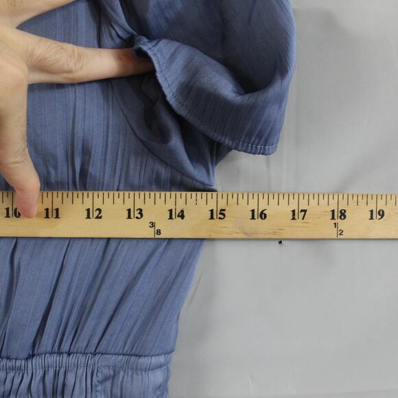 Anthropologie Dress Women Small The Somerset Maxi Blue Tiered Boho Romantic Flow - Picture 12 of 13